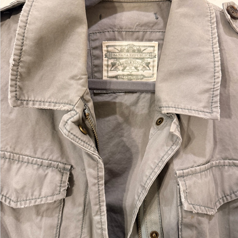 Light Gray Utility Field Jacket - image 2